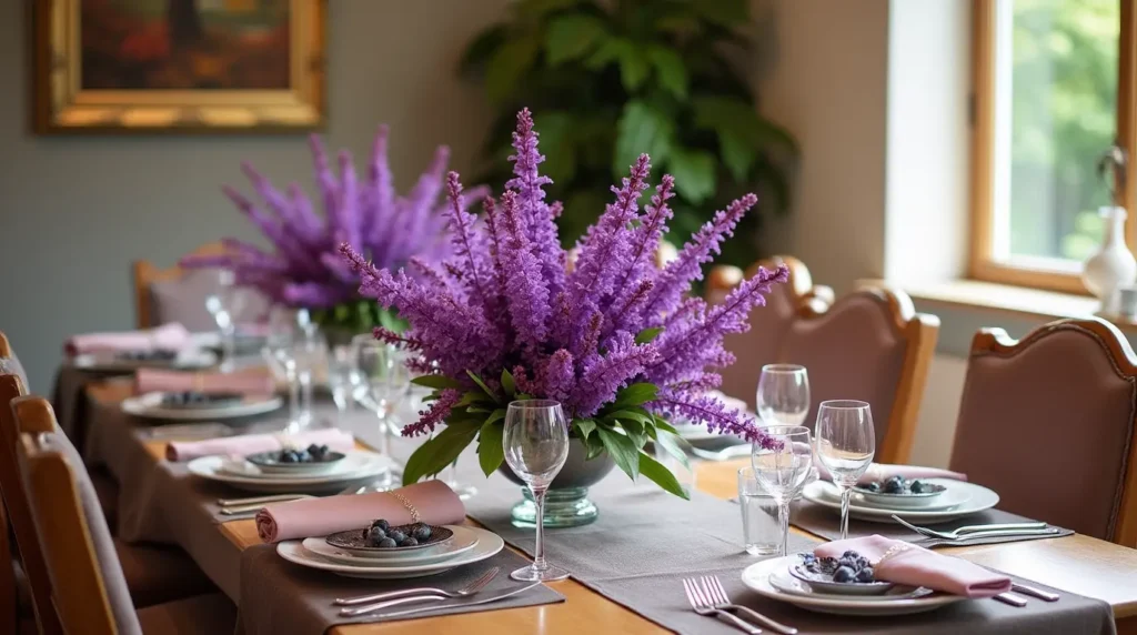 Violet Flowers in Home Decor